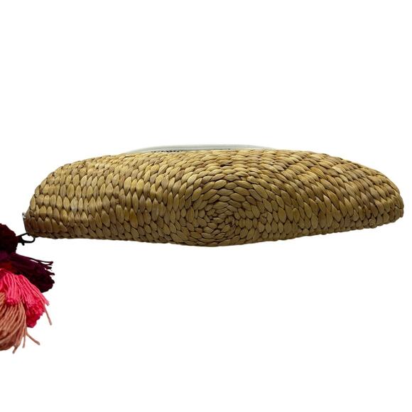 Funky Monkey Women's Half Moon Basket Weave Boho Clutch Purse - Picture 1 of 9